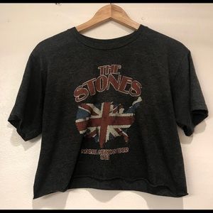 The Rolling Stones Cropped T-shirt Size Large